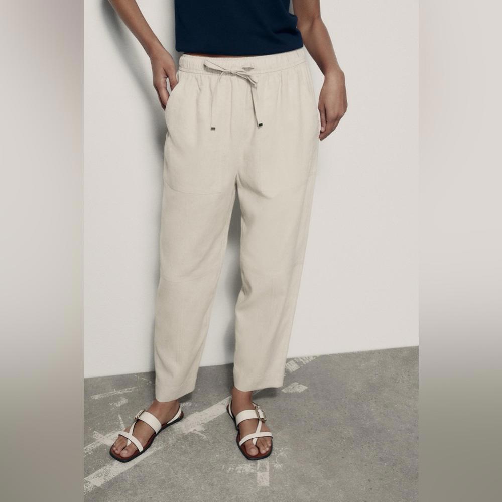 Zara Balloon Leg Linen Trousers